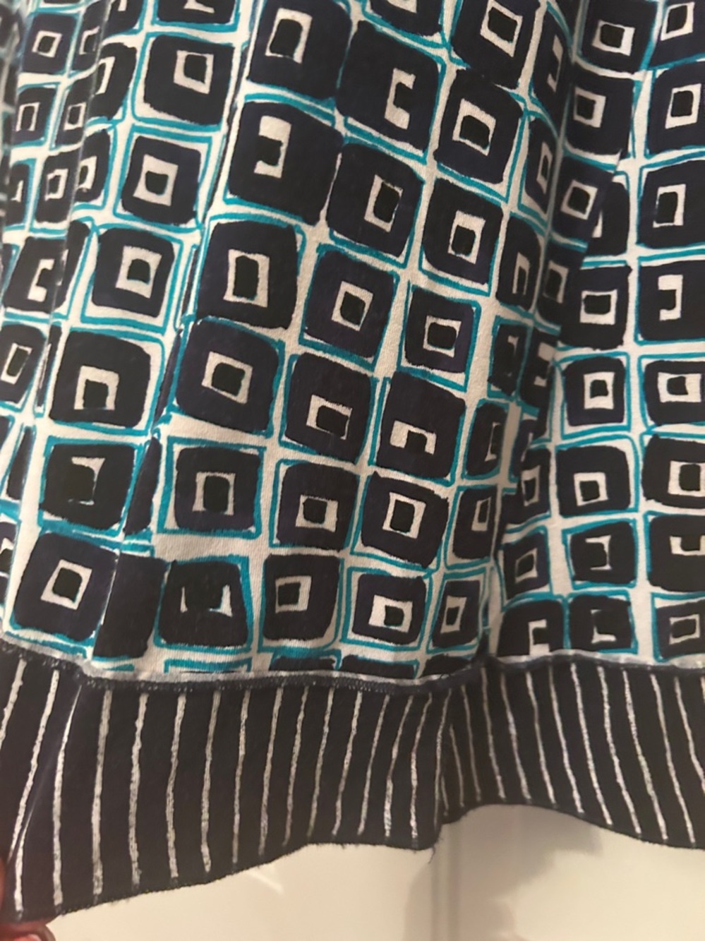 Habitat CORE TRAVEL CUBISM TUNIC XL Navy Geometric Square Career Relaxed Artsy - Picture 7 of 16